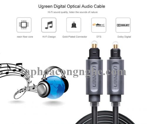 Ugreen 10771 3M màu Xám Dây cáp quang âm thanh 2 đầu dương AV122 30010771